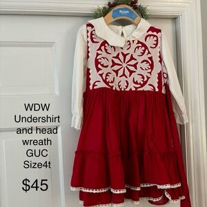 Well dressed wolf red snowflake holiday dress